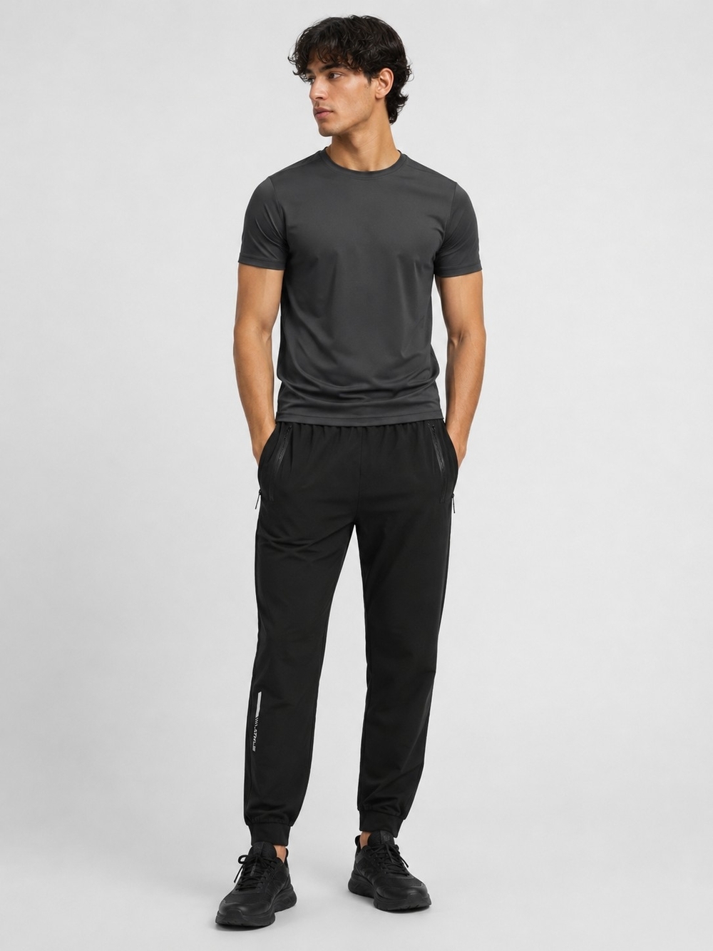 Men's Black Performance Joggers